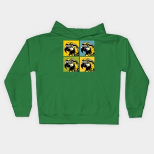 Pop Yellow-Naped Amazon Art - Cool Birds Kids Hoodie